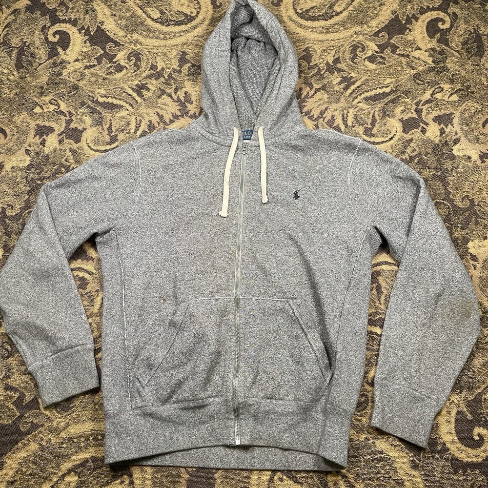 Polo Ralph Lauren Jacket Men's size Small Fleece Full zip Hoodie heather Gray